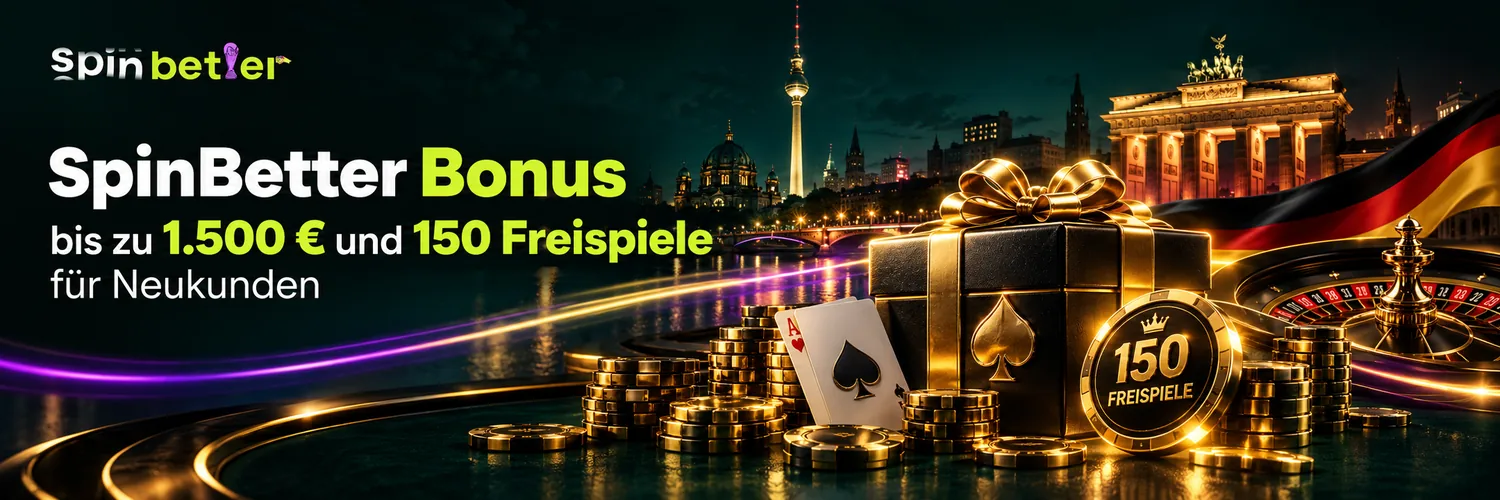 SpinBetter Bonus bis 1.500 € und 150 Freispiele